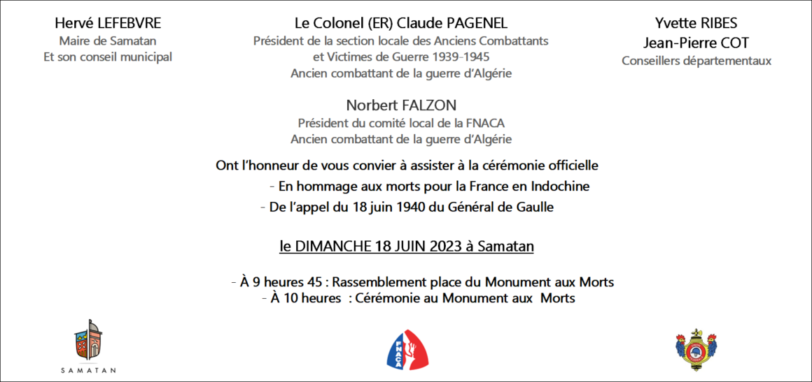 cérémonie 18 juin