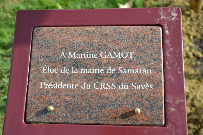 Un arbre à la mémoire de Martine Gamot Un arbre à la mémoire de Martine Gamot