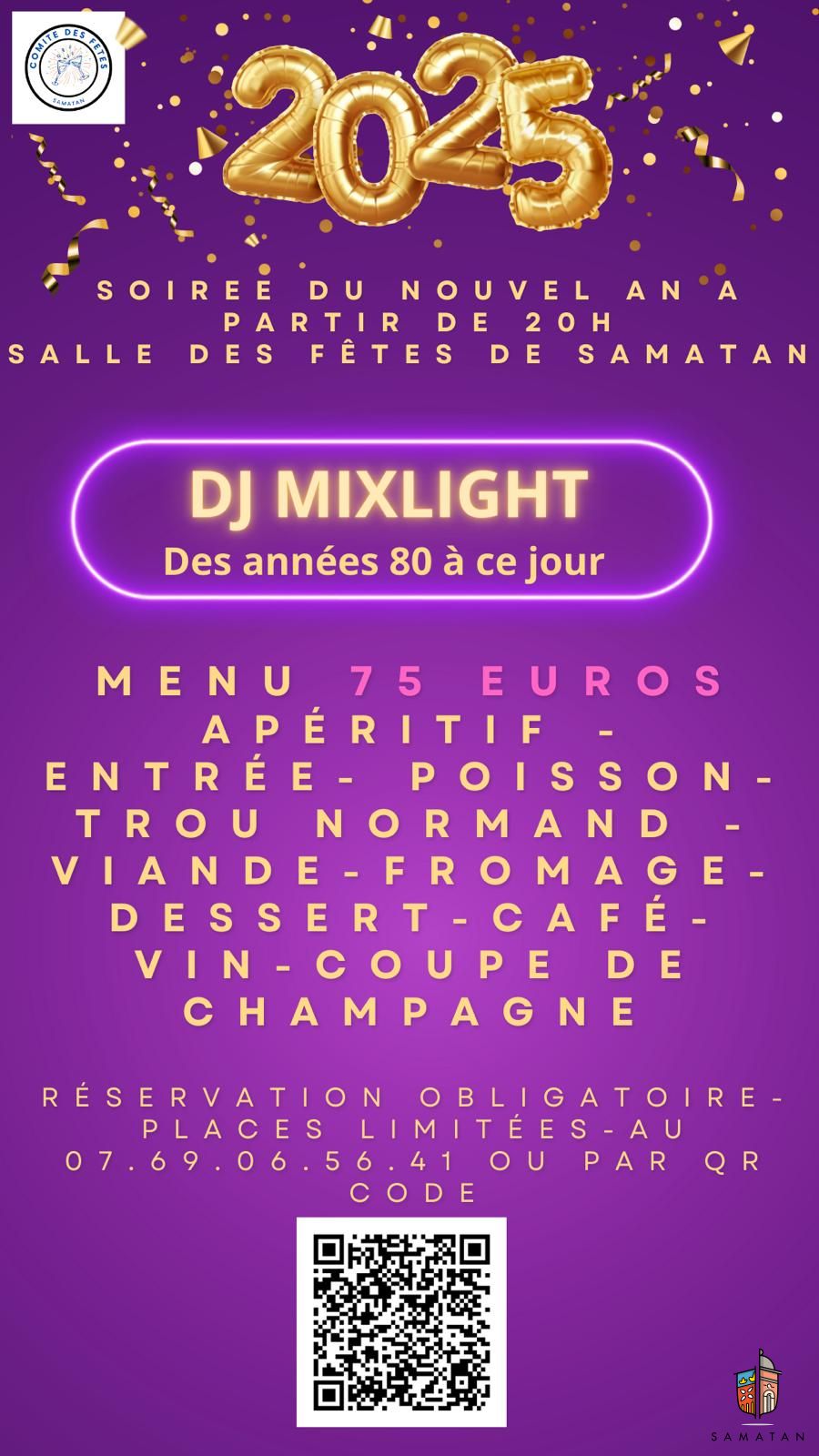 Affiche réveillon salle des fêtes