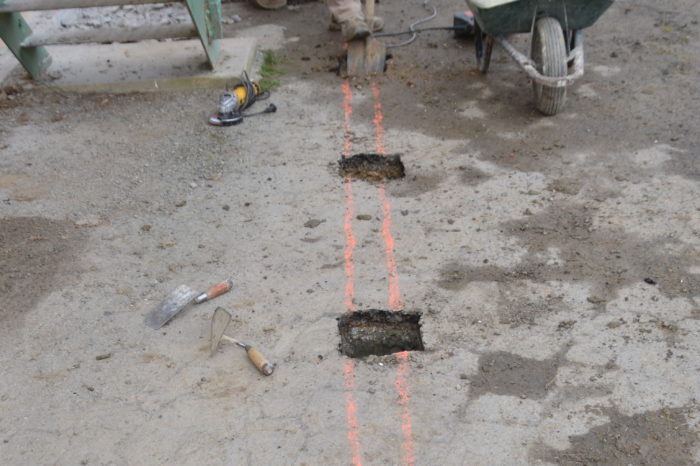 Travaux au stade