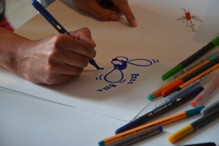 Dessin collectif médiathèque - avril 2025 Dessin collectif médiathèque - avril 2025