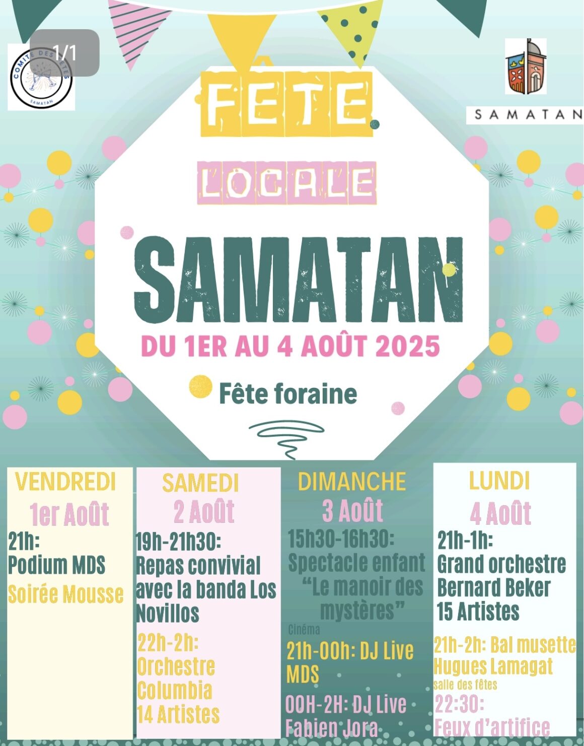 Fête locale affiche officielle 2