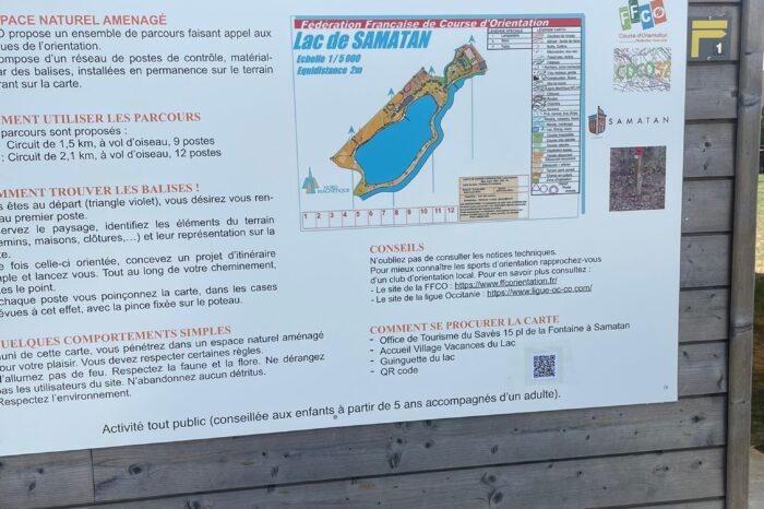 Course d'orientation à la base de loisir - le plan
