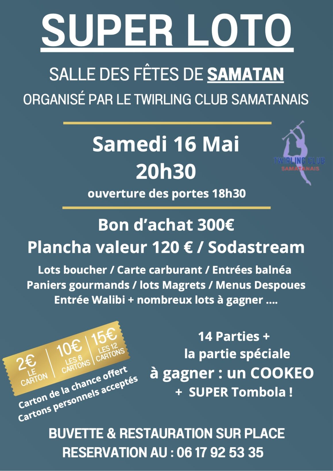 affiche loto twirling 16 mai