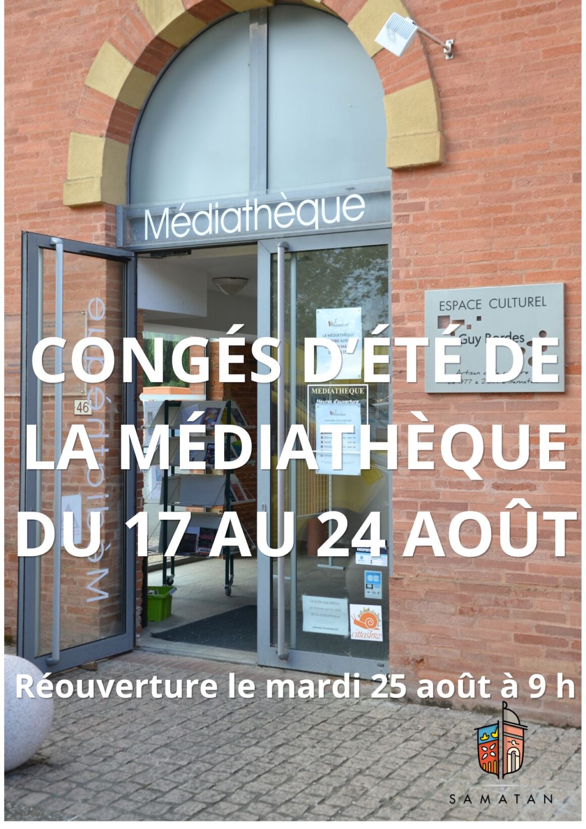 Fermeture médiathèque